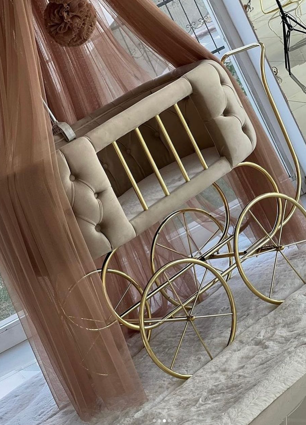 Patut cu roti pentru bebelusi: Blue king