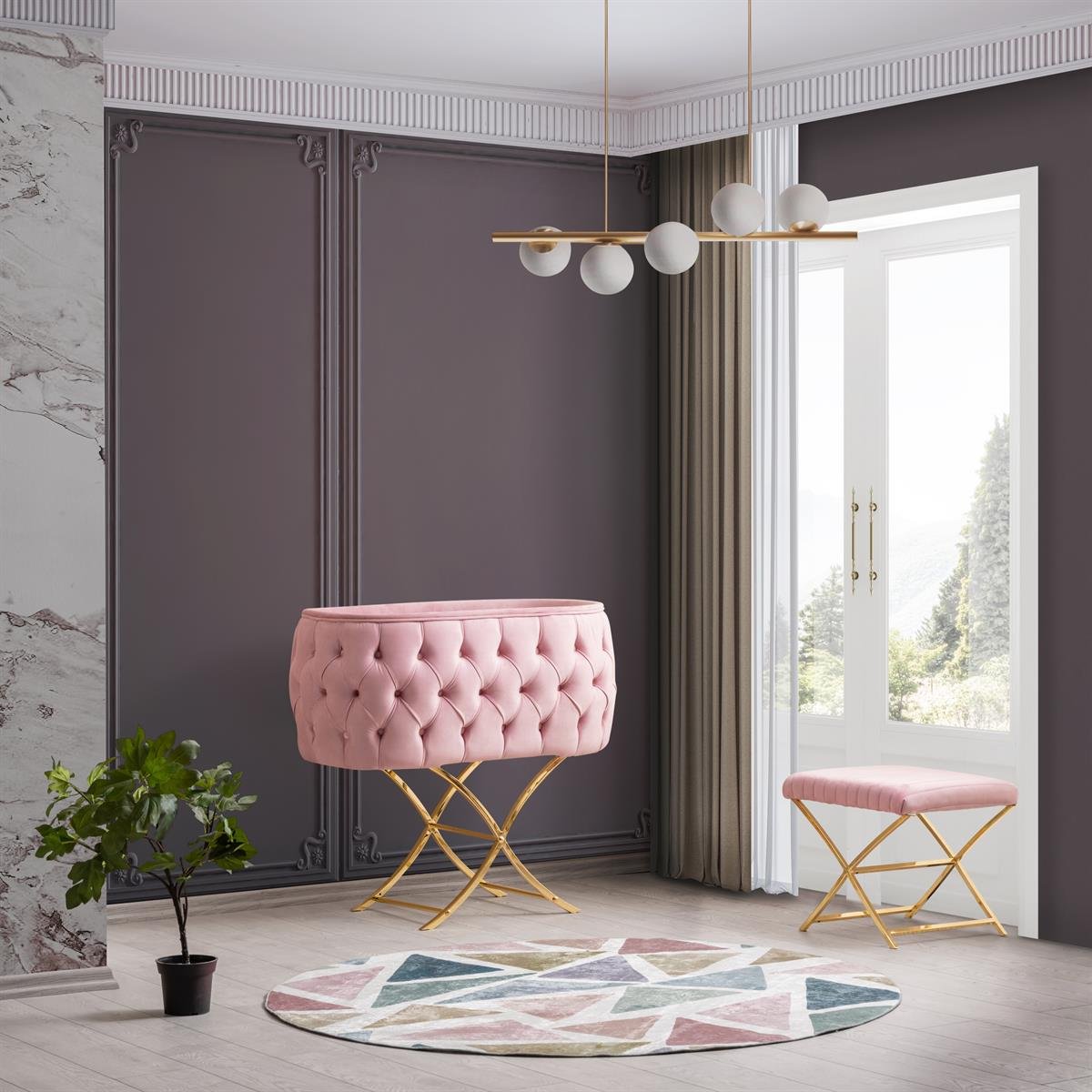 Patut bebelusi cu balansoar: Kardelen Pink