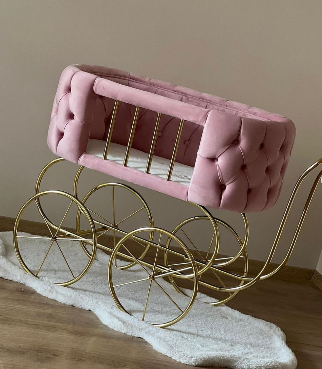 Patut cu roti pentru bebelusi: Blue king