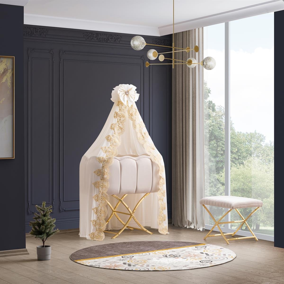 Patut bebelusi cu balansoar: Papatya