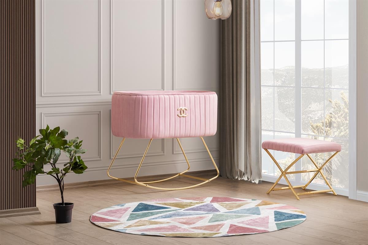 Patut bebelusi cu balansoar: Yasmin pink